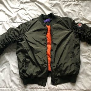 Army Green Bomber Jacket